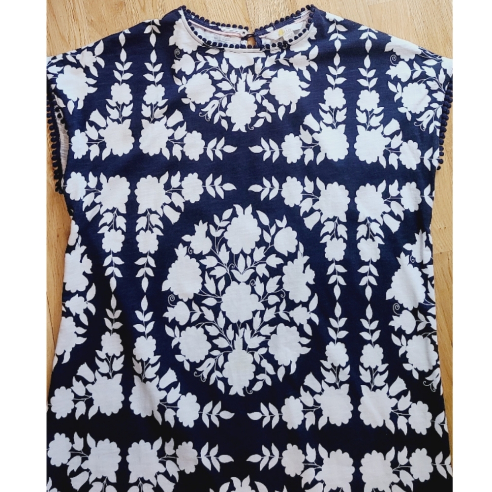 GUC Boden Navy and White Floral Mini Dress - Picture 4 of 12